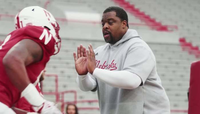 Terrance Knighton spring 2023 Nebraska football defensive line coach